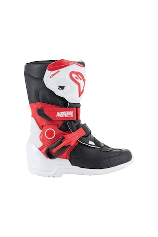 Alpinestars Tech 3s Kros Çocuk Motosiklet Botu Siyah Kırmızı Beyaz