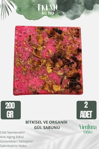 Vienluna Bitkisel Gül Sabunu 2 x 200 G