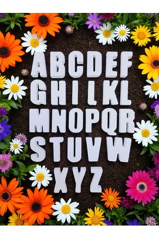 Harf Ve Rakamlar Taş Boyama, Okul Ve Aile Etkinlik Seti, 9 Renk Boya İle