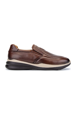 Tamer Tanca Erkek Hakiki Deri Kahverengi Sneakers & Spor Ayakkabı 383 5910 Erk Ayk Y24 Kahve Slvr Kahverengi