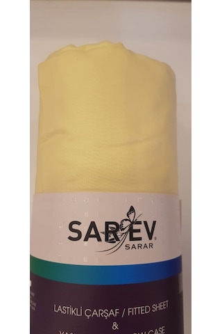 Sarev Tek Kişilik Fitted Lastikli Çarşaf 100X200 Cm Sarı V73