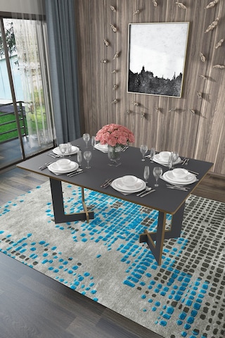 Asra Trend %100 Mdflam Yemek Masası Ym-02 Antrasit Antrasit