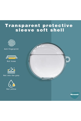 Microsonic Huawei FreeBuds 4 Kılıf Transparent Clear Soft