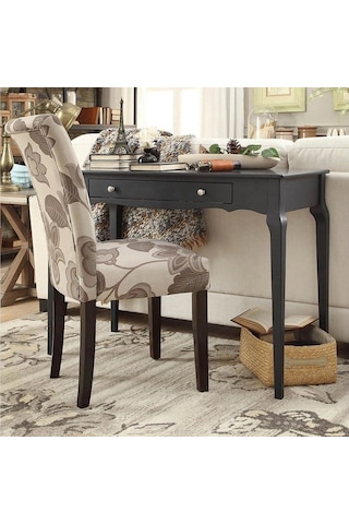 Wooding 120 Cm Masif Siyah Lake Bonamy Çalışma Masası Siyah