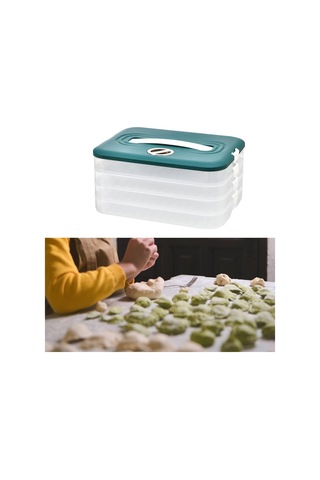 Suntek Magideal 4 Katlı Saklama Kabı Mavi Çok Renkli