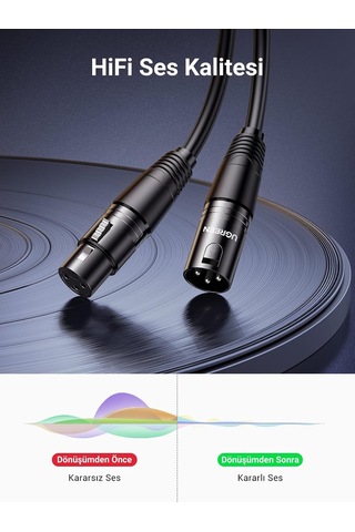 Xlr Kablo Erkek - Dişi Mikrofon Kablosu 2m