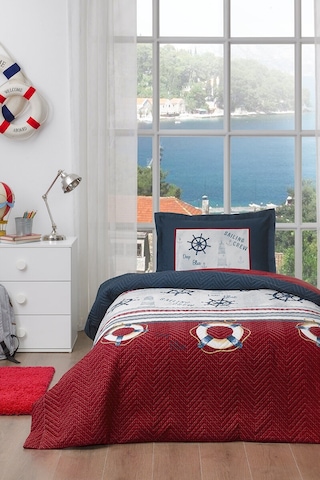 Özdilek  Deep Blue Tek Kişilik Kapitone Nevresim Takımı