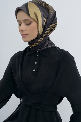 Armine Saf İpek Sura Eşarp-2026 İlkbahar-yaz- 952100d Siyah