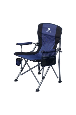 Windcamp Katlanır Kamp Sandalyesi Lux Mavi - Siyah