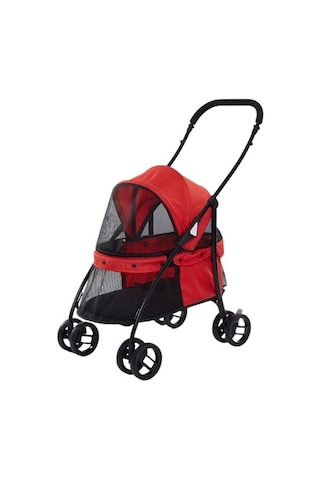 Tommy Evcil Hayvan Arabası 67x47x98 Cm Kırmızı Max 15 Kg