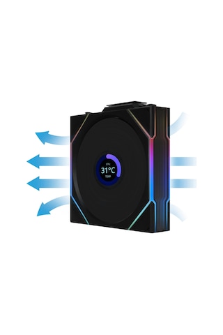 Lian Li Unı Fan Reverse Tl Wıreless Lcd 3x120mm Siyah Kasa Fanı Azaz0llı0085