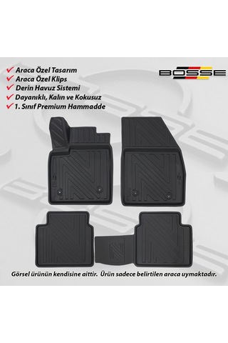 Ford Focus 5 Paspas Sedan 3D Havuzlu Bosse Paspas 2018 2023