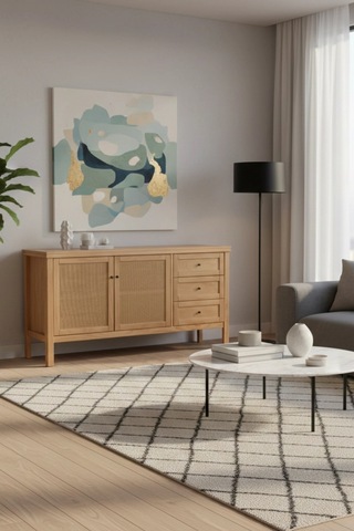 Altea Rattan Detaylı Masif Konsol Ahşap