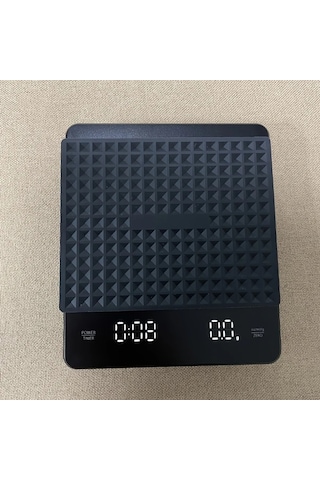 Xuweiwei Usb Şarj Edilebilir Dijital Kahve Terazisi Siyah 3kg 01g Hassas G Ml Oz Abs Plastik Ev Mutfak Kullanımı Siyah