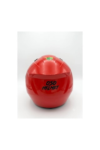Oso Helmet Yarım Kask Gözlüklü Kırmızı - M Beden Kırmızı