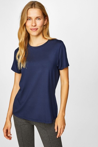 Faik Sönmez Kadın Penye - T-shirt B00002 Lacivert