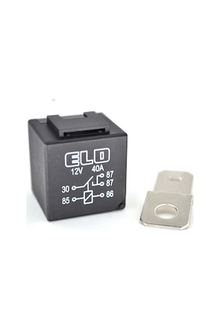 12v 40a Mini Röle 5 Fişli Dirençli Su Geçirmez Elo 710140203