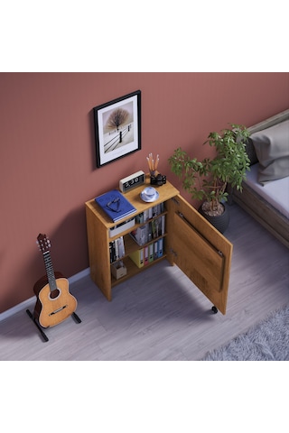 Asra Trend Fonksiyonel Kitaplık MD002 %100 MDF Katlanır Çalışma Masası Petra