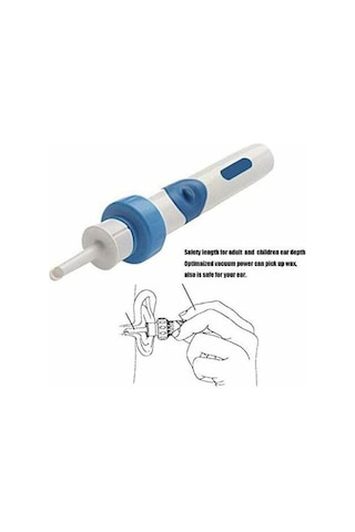 Yetişkinler Ve Çocuklar İçin Elektrikli Kulak Temizleme Çubuğu, Emişli Otomatik Kulak Kiri Temizleyici, Pil Dahil