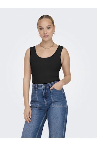 Only Onleasy S/l Tank Top Jrs Kadın Askılı Bluz 15315571 Siyah