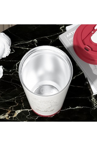 Tuomeng Yeni Yüksek Görünümlü 316 Astarlı Termos Bardak Pipetli Bardak 530ml Beyaz