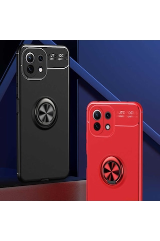 Xiaomi Mi 11 Lite Kılıf Zore Ravel Silikon Kapak Siyah