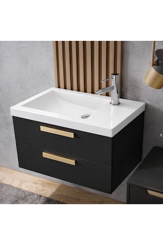 Turavit İda Dikdörtgen Etajer Uyumlu Beyaz Lavabo 28x45 Cm Id0703 Beyaz