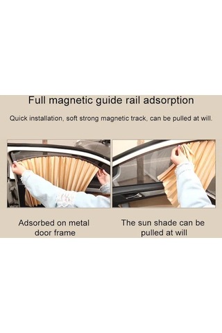 Tongxida 4'ü 1 Arada Araba Oto Güneşlik Perdeleri Ön Cam Örtüsü Seti Kırmızı, Altın