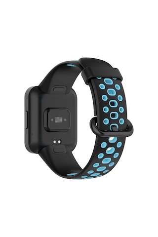 Xiaomi Redmi Watch 2 Spor Delikli Kordon - Siyah-mavi Ahşap