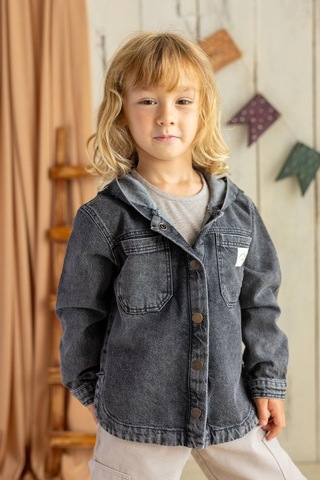 Oliven The Kid Oliventhekid Unisex Kapüşonlu Kot Ceket Siyah Siyah