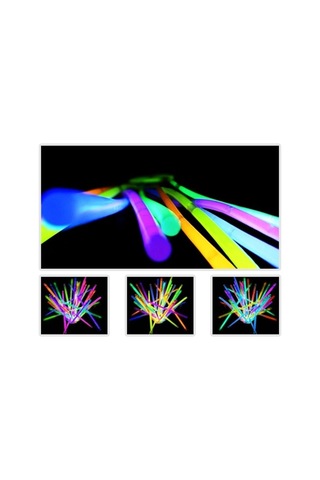 Glow Stick 20cm Fosforlu Kırılan Çubuk 10 Adet Çok Renkli