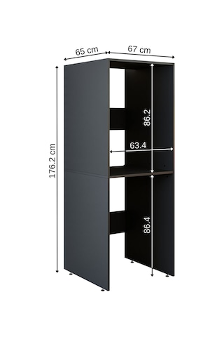 Roomart Banyo Çamaşır ve Kurutma Makinesi Dolabı Antrasit