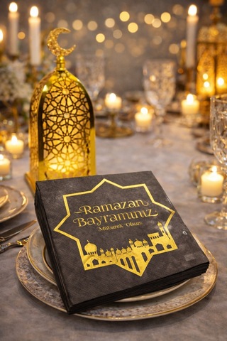 Ramazan Bayramı Siyah Peçete