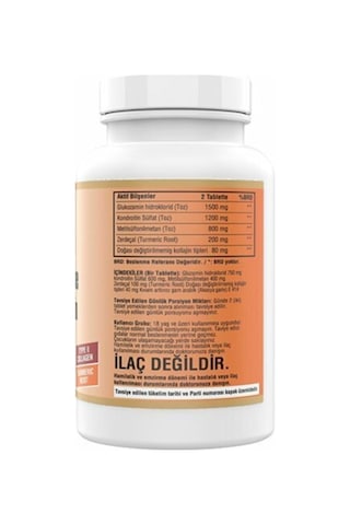 Glucosamine Chondroitin Msm Collagen Zerdeçal 180 Tablet