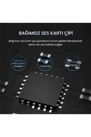 Lexroo Type-c Ses Kartı 3.5mm Kulaklık Ve Mikrofon Girişli