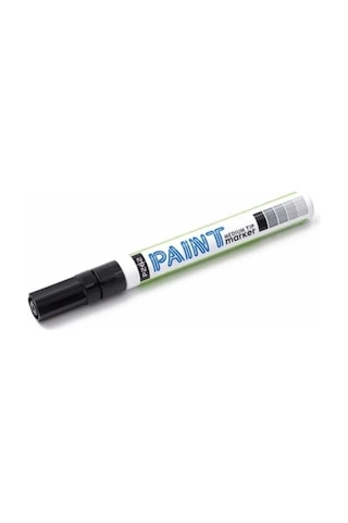 Siyah Lastik Yazı Kalemi Gxın Paint Markör 12'li Siyah