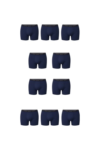 10 Adet Çoklu Paket Erkek Büyük Beden Redzone Likralı Bambu Boxer İndigo