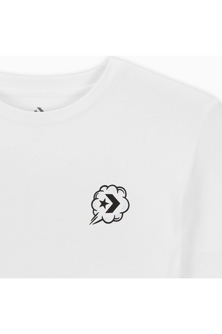 Converse Classic Erkek Grafik Baskılı Beyaz T-shirtdüz10027110
