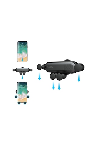 Çok Yönlü Telefon Tutacağı Siyah Siyah