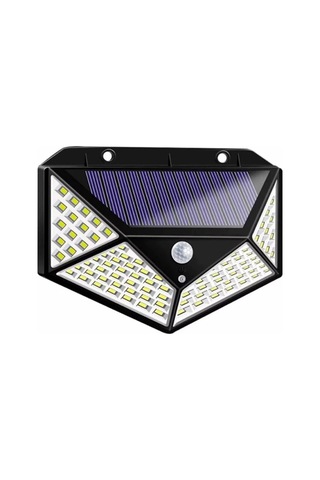 Solar Dış Mekan Su Geçirmez Duvar Lambası 100 Led Pratik Lamba Enerji Tasarruflu Modern Aydınlatma