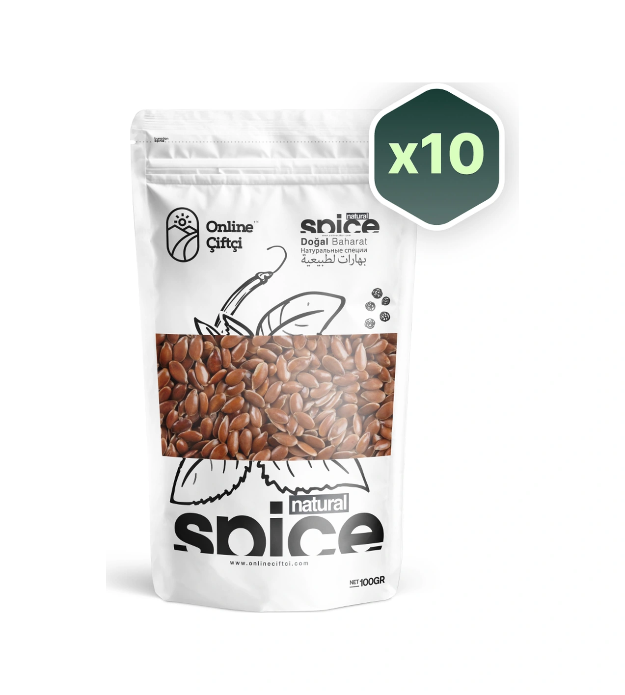 Online Çiftçi Keten Tohumu 10 x 100 G