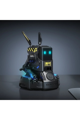 Gravastar Alpha65 Robot Figürlü 65w Hızlı Şarj Adaptörü Ve Şarj Standı, Gri