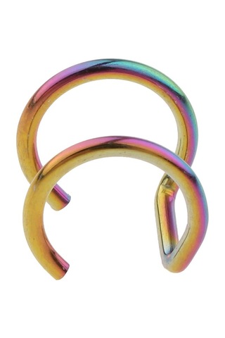 Homyl 10 Parça Paslanmaz Çelik Klipsli Kulak Döngü Renkli Çok Renkli