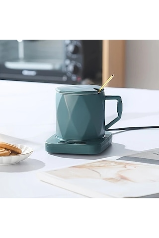 Fastbuy Turcoshop11 Mavi 110v Kahve Isıtıcı Tabağı İle Gün Boyu Sıcak İçecekler Saklayın