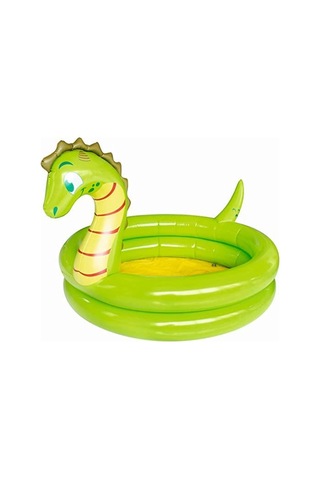 Yeşil Hayvan Figürlü Şişme Çocuk Havuzu, Bebek Yüzme Havusu, Yuvarlak Oyun Havuzu Yumuşak Tabanlı Yeşil