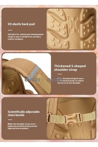 Szypzstore Ovozı Büyük Kapasiteli Karikatür Öğrenci Okul Çantası Günlük Omuz Çantası Uckxmu Renkli