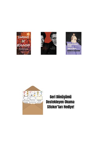 Mandarinler + J. P. Sartre İle Söyleşiler + Konuk Kız + Okuma Sticker'ları