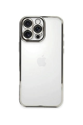 Apple iPhone Uyumlu - 16 Pro Kılıf Razer Lensli Silikon - Gümüş
