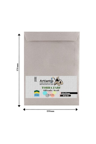 Torba Zarf 13x17 Cm Kraft 90 Gr Silikonlu 25'li 1 Paket Artlantis