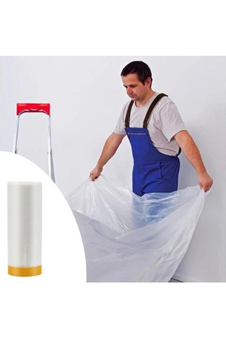 Boya Badana Eşya Koruma Hışır Örtüsü 280cm X 15 Mt Yapışkanlı Hışır Örtü Bx40